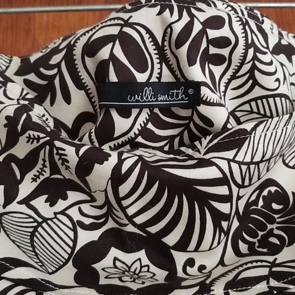 Willie Smith cream/brown skirt.  Cotton.  Sz 10 - Picture 5 of 6